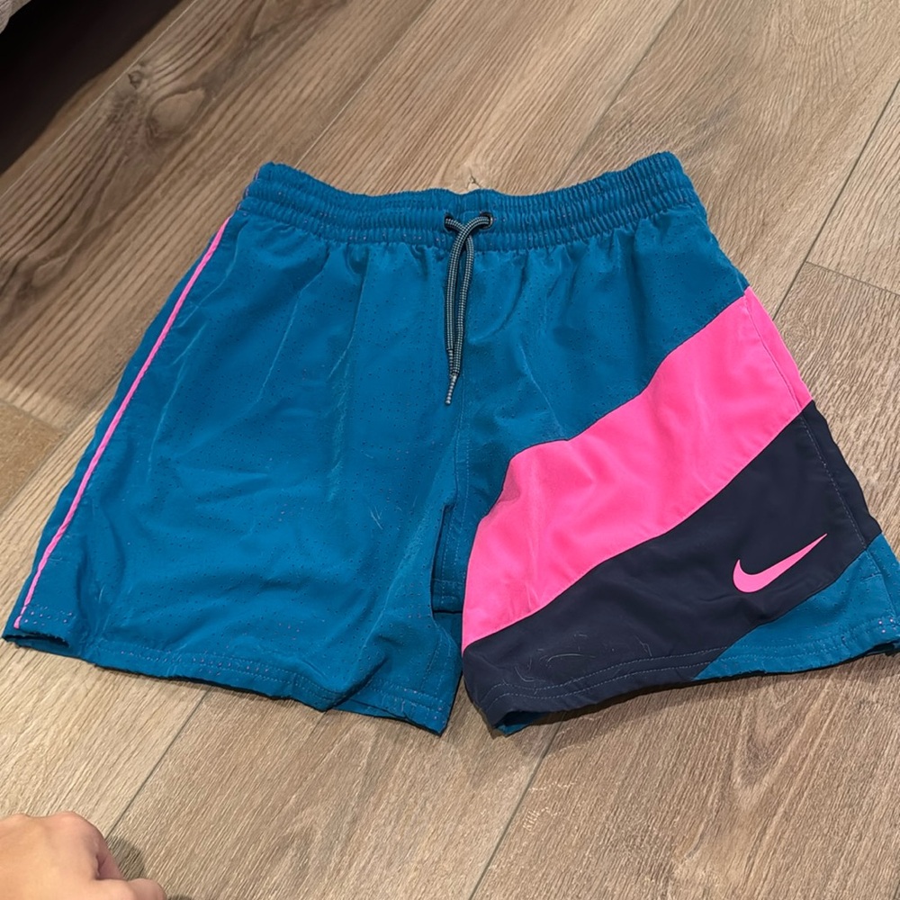 Men’s nike shorts size small retro blue and pink
